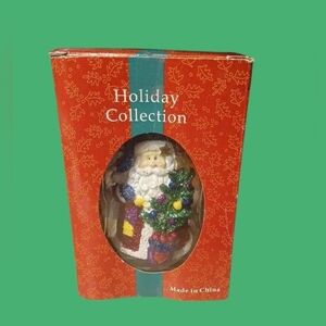 Santa Ornament with Tree